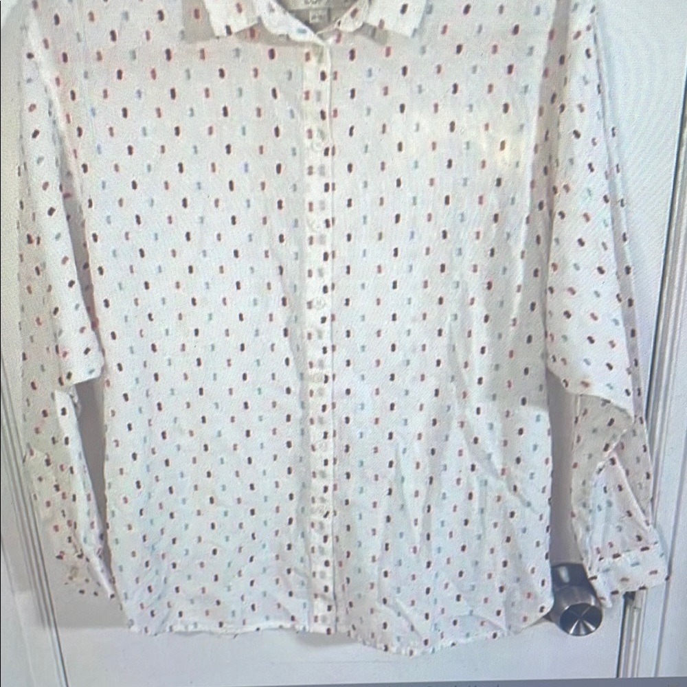 Men's White Patterned Shirt